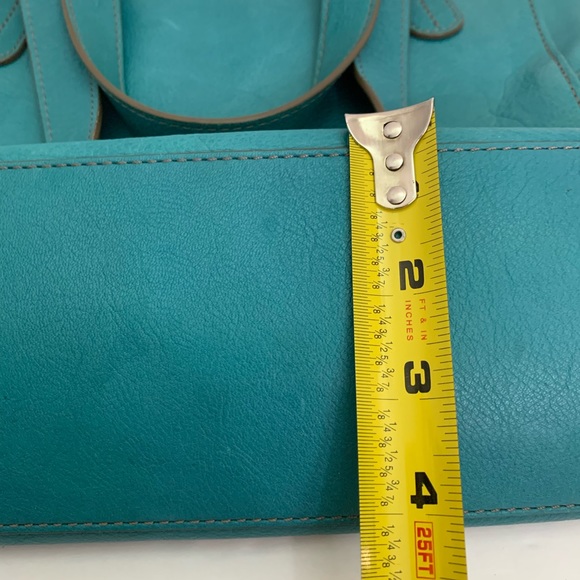 FOSSIL Turquoise Leather Tote - Picture 4 of 11